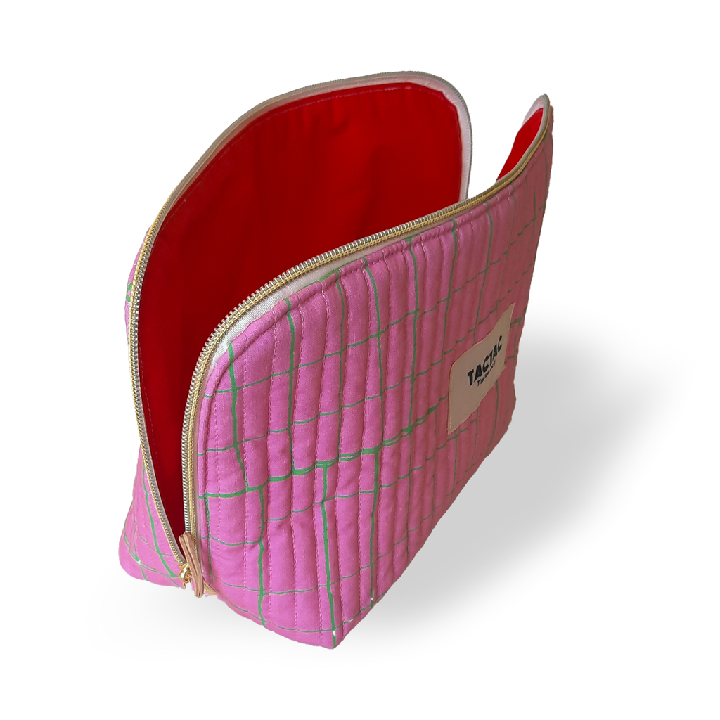 Pochette rose et rouge